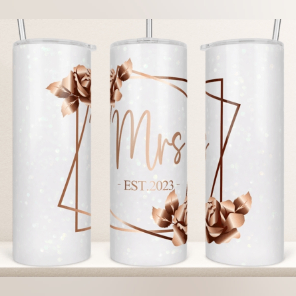 20 oz Decorative Wedding Stainless Steel Tumbler